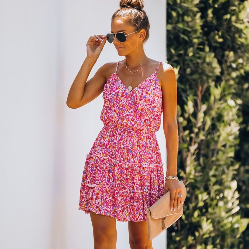 Vici Collection One Sweet Day Floral Tiered Dress